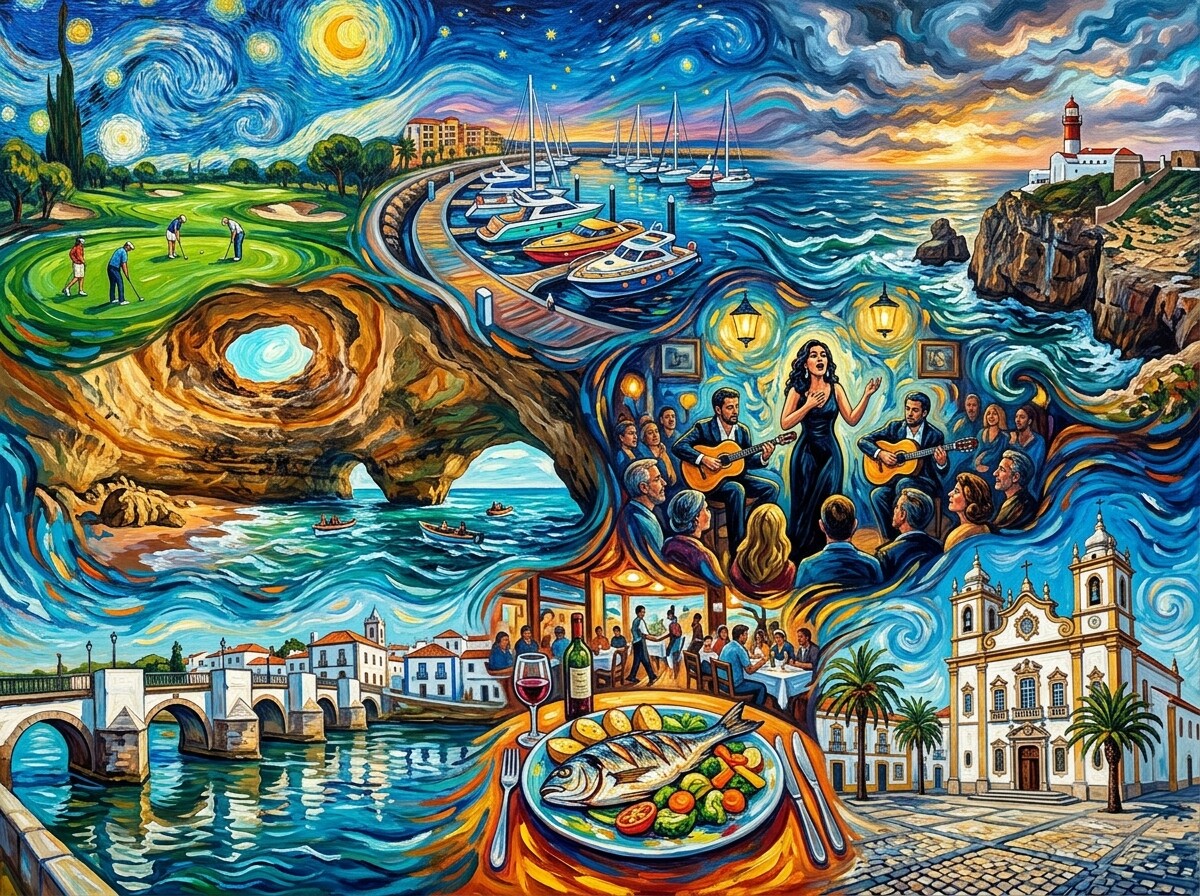 Vilamoura im Stil von Van Gogh
